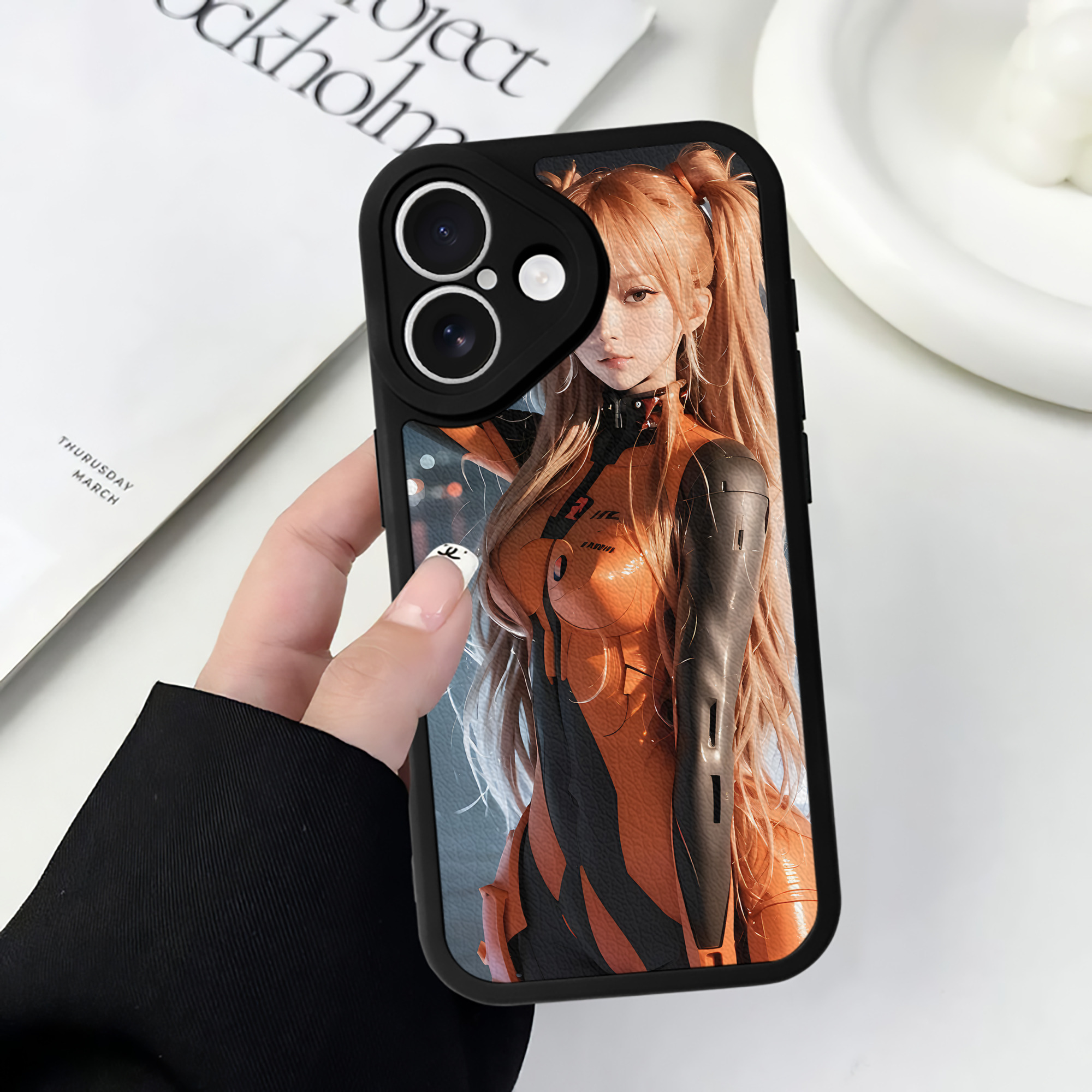 （画像用） EVA 新世紀エヴァンゲリオン 【iPhone 16シリーズ対応】シリコンスマホケース（レザー調） 材質：シリコン